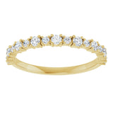 14K Gold Round Lab-Grown Diamond Anniversary Band – 3/8–1 1/4 CTW - Yellow Gold - view 3