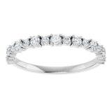 14K Gold Round Lab-Grown Diamond Anniversary Band – 3/8–1 1/4 CTW - White Gold - view 3