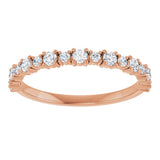 14K Gold Round Lab-Grown Diamond Anniversary Band – 3/8–1 1/4 CTW - Rose Gold - view 3