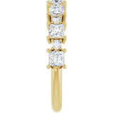 14K Gold Square Natural Diamond Anniversary Band – 1/2–1 1/3 CTW - Yellow Gold - view 4