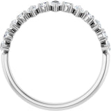 Platinum Marquise Natural Diamond Anniversary Band – 3/8–5/8 CTW - view 2