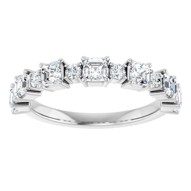 Platinum Asscher Natural Diamond Anniversary Band – 1/2–1 1/3 CTW - view 3
