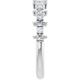 Platinum Marquise Natural Diamond Anniversary Band – 3/8–5/8 CTW - view 4