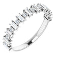Platinum Straight Baguette Natural Diamond Anniversary Band – 3/8–7/8 CTW