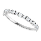 14K Gold Round Lab-Grown Diamond Anniversary Band – 3/8–1 1/4 CTW - White Gold - view 5