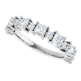 Platinum Square Natural Diamond Anniversary Band – 1/2–1 1/3 CTW - view 5
