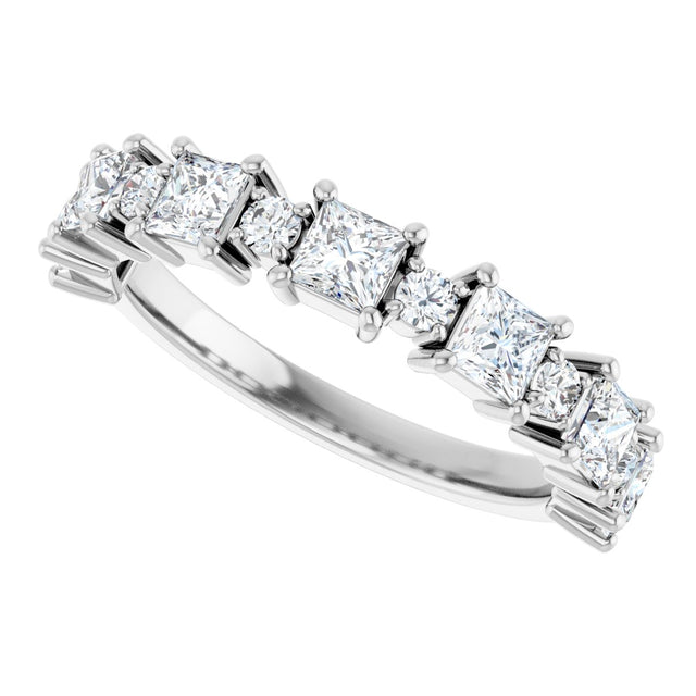 Platinum Square Natural Diamond Anniversary Band – 1/2–1 1/3 CTW - view 5