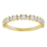 14K Gold Square Lab-Grown Diamond Anniversary Band – 1/2 CTW - Yellow Gold - view 3