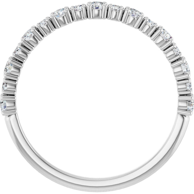 Platinum Round Lab-Grown Diamond Anniversary Band – 3/8–1 1/4 CTW - view 2