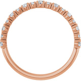14K Gold Round Lab-Grown Diamond Anniversary Band – 3/8–1 1/4 CTW - Rose Gold - view 2