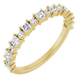 14K Gold Square Natural Diamond Anniversary Band – 1/2–1 1/3 CTW - Yellow Gold