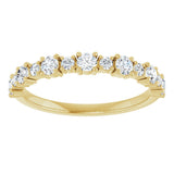 14K Gold Round Lab-Grown Diamond Anniversary Band – 3/8–1 1/4 CTW - Yellow Gold - view 3
