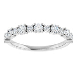 Platinum Round Natural Diamond Anniversary Band – 3/8–3/4 CTW - view 3