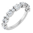 Platinum Asscher Natural Diamond Anniversary Band – 1/2–1 1/3 CTW