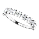 Platinum Straight Baguette Natural Diamond Anniversary Band – 3/8–7/8 CTW - view 5