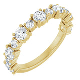 14K Gold Round Lab-Grown Diamond Anniversary Band – 3/8–1 1/4 CTW - Yellow Gold