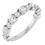 Platinum Round Lab-Grown Diamond Anniversary Band – 3/8–1 1/4 CTW