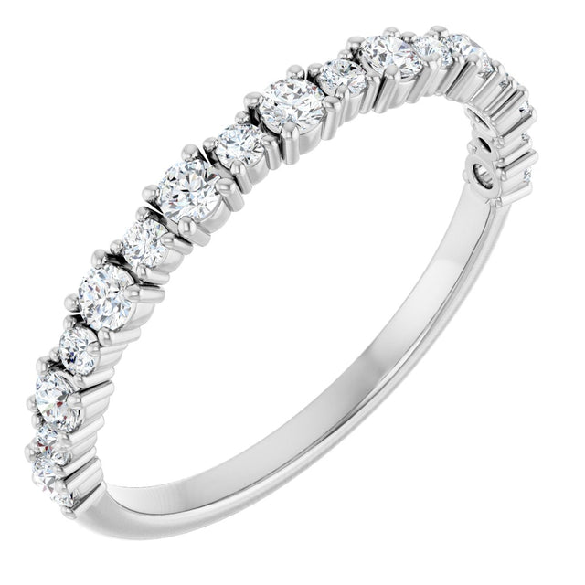 Platinum Round Lab-Grown Diamond Anniversary Band – 3/8–1 1/4 CTW