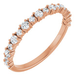 14K Gold Round Lab-Grown Diamond Anniversary Band – 3/8–1 1/4 CTW - Rose Gold