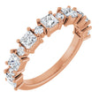 14K Gold Square Natural Diamond Anniversary Band – 1/2–1 1/3 CTW - Rose Gold