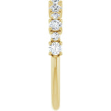 14K Gold Round Lab-Grown Diamond Anniversary Band – 3/8–1 1/4 CTW - Yellow Gold - view 4