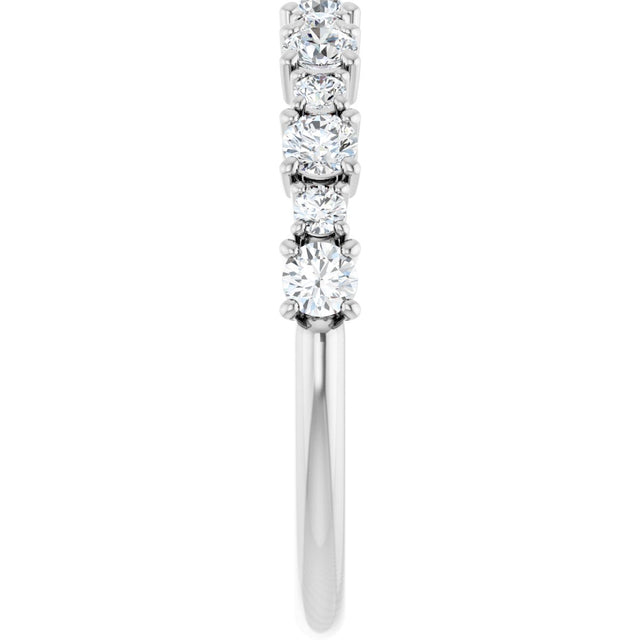 Platinum Round Lab-Grown Diamond Anniversary Band – 3/8–1 1/4 CTW - view 4