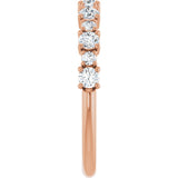 14K Gold Round Lab-Grown Diamond Anniversary Band – 3/8–1 1/4 CTW - Rose Gold - view 4