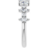 Platinum Marquise Natural Diamond Anniversary Band – 3/8–5/8 CTW - view 4