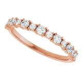 14K Gold Round Lab-Grown Diamond Anniversary Band – 3/8–1 1/4 CTW - Rose Gold - view 5