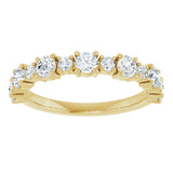 14K Gold Round Lab-Grown Diamond Anniversary Band – 3/8–1 1/4 CTW - Yellow Gold - view 3