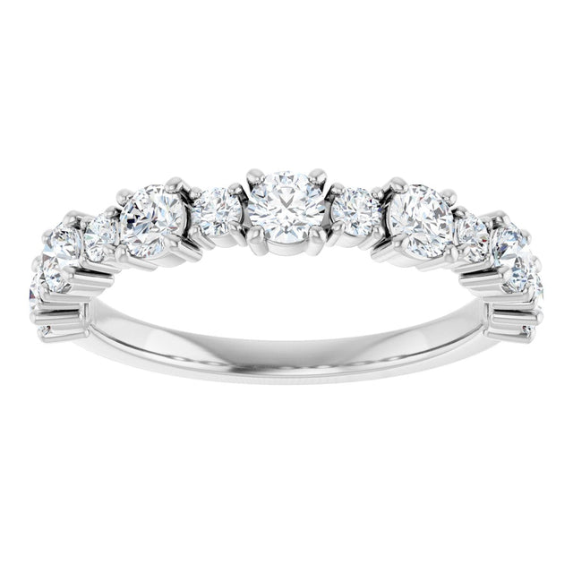 Platinum Round Lab-Grown Diamond Anniversary Band – 3/8–1 1/4 CTW - view 3