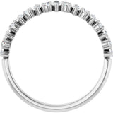 Platinum Marquise Natural Diamond Anniversary Band – 3/8–5/8 CTW - view 2