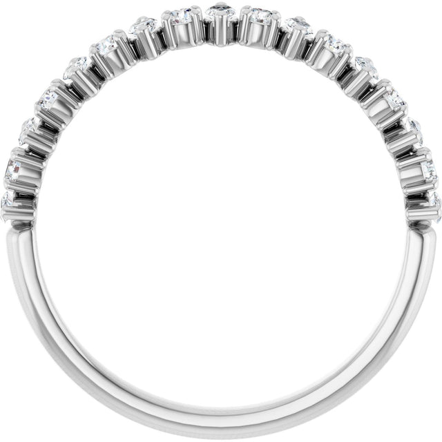 Platinum Marquise Natural Diamond Anniversary Band – 3/8–5/8 CTW - view 2