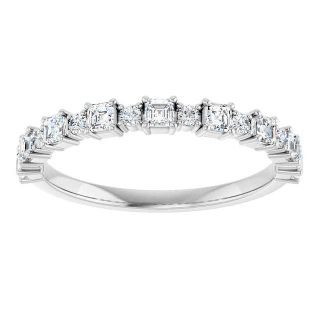 Platinum Asscher Natural Diamond Anniversary Band – 1/2–1 1/3 CTW - view 3
