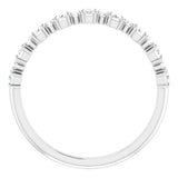 Platinum Straight Baguette Natural Diamond Anniversary Band – 3/8–7/8 CTW - view 2