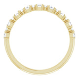 14K Gold Straight Baguette Natural Diamond Anniversary Band – 3/8–7/8 CTW - Yellow Gold - view 2