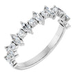 Platinum Marquise Natural Diamond Anniversary Band – 3/8–5/8 CTW