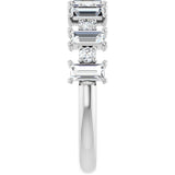 Platinum Straight Baguette Natural Diamond Anniversary Band – 3/8–7/8 CTW - view 4