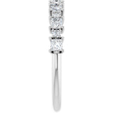 Platinum Square Natural Diamond Anniversary Band – 1/2–1 1/3 CTW - view 4
