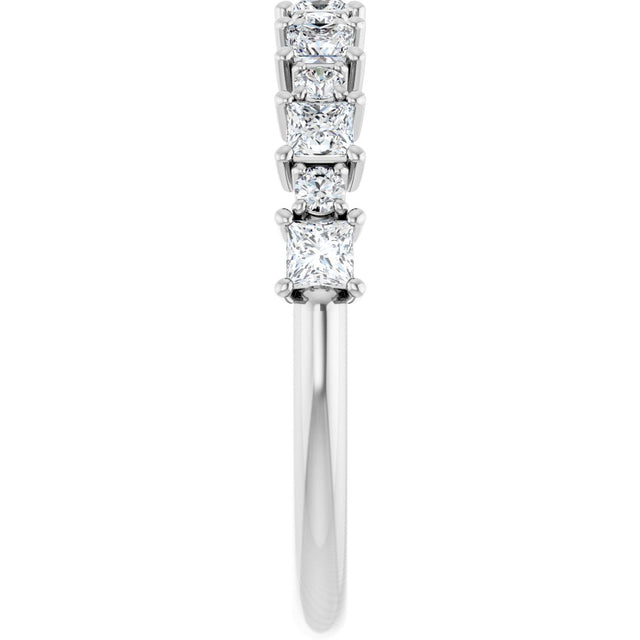 Platinum Square Natural Diamond Anniversary Band – 1/2–1 1/3 CTW - view 4