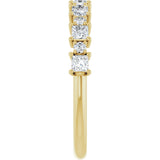 14K Gold Square Natural Diamond Anniversary Band – 1/2–1 1/3 CTW - Yellow Gold - view 4