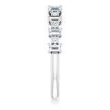 Platinum Straight Baguette Natural Diamond Anniversary Band – 3/8–7/8 CTW - view 4