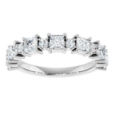 Platinum Square Natural Diamond Anniversary Band – 1/2–1 1/3 CTW - view 3