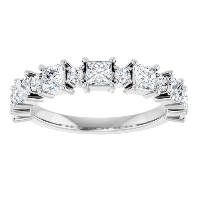 Platinum Square Natural Diamond Anniversary Band – 1/2–1 1/3 CTW - view 3