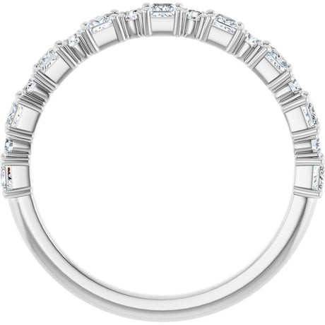 Platinum Square Lab-Grown Diamond Anniversary Band – 1/2 CTW - view 2