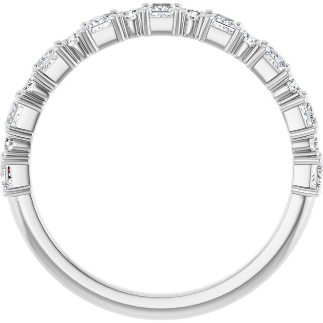 Platinum Square Lab-Grown Diamond Anniversary Band – 1/2 CTW - view 2