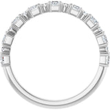 Platinum Square Natural Diamond Anniversary Band – 1/2–1 1/3 CTW - view 2