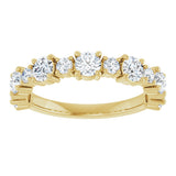14K Gold Round Lab-Grown Diamond Anniversary Band – 3/8–1 1/4 CTW - Yellow Gold - view 3
