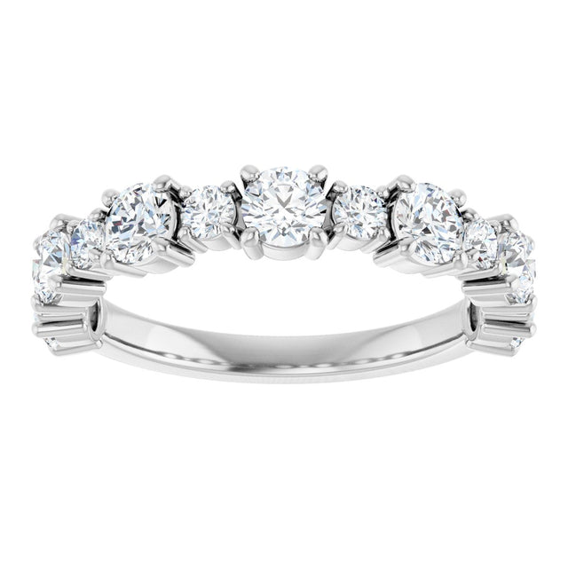 Platinum Round Lab-Grown Diamond Anniversary Band – 3/8–1 1/4 CTW - view 3