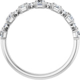 Platinum Straight Baguette Natural Diamond Anniversary Band – 3/8–7/8 CTW - view 2